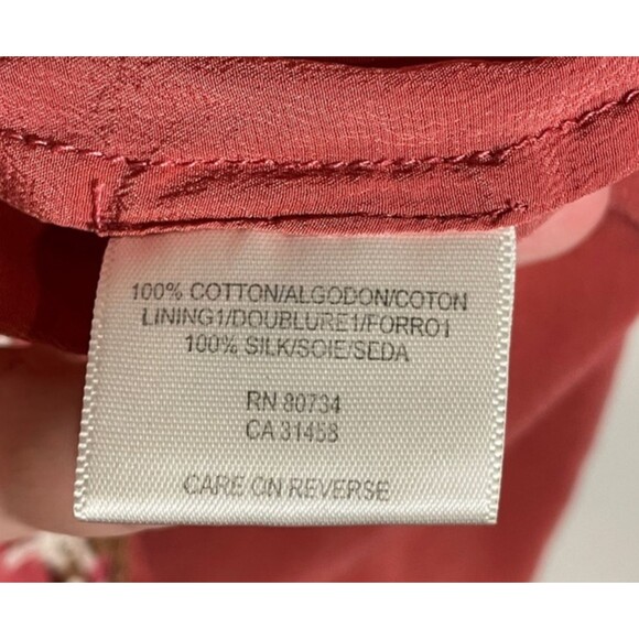 BCBG Pink Floral Boho Mini Dress Crochet Knit Silk Cotton Blend Size Small - Picture 12 of 12